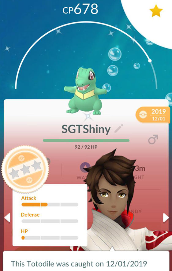 Shiny Totodile Cp678 Water Gun Crunch Buy Pokemon Go Trade